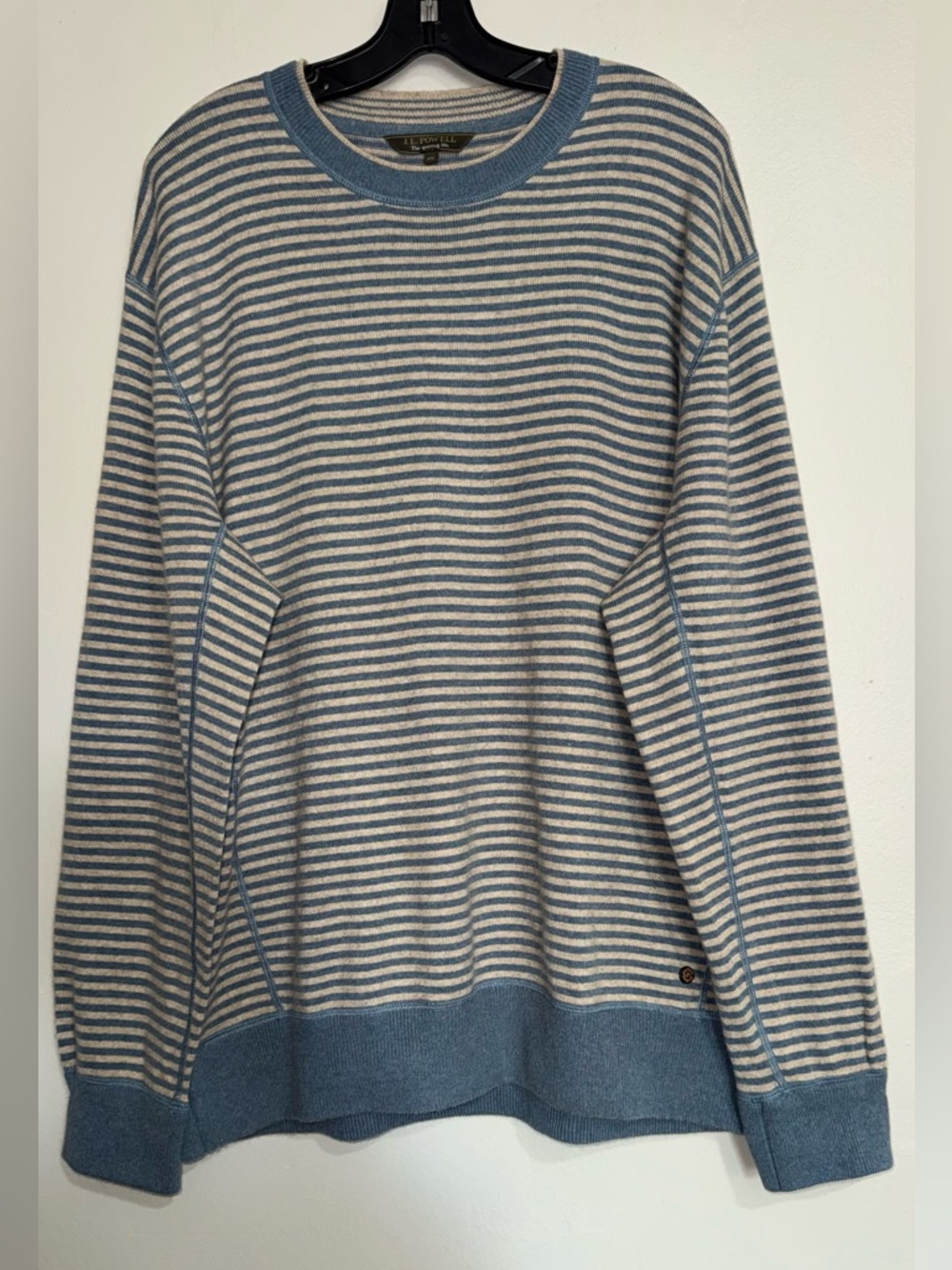 J. L. Powell Designer Pullover Knit Cashmere Sweater Men’s XL